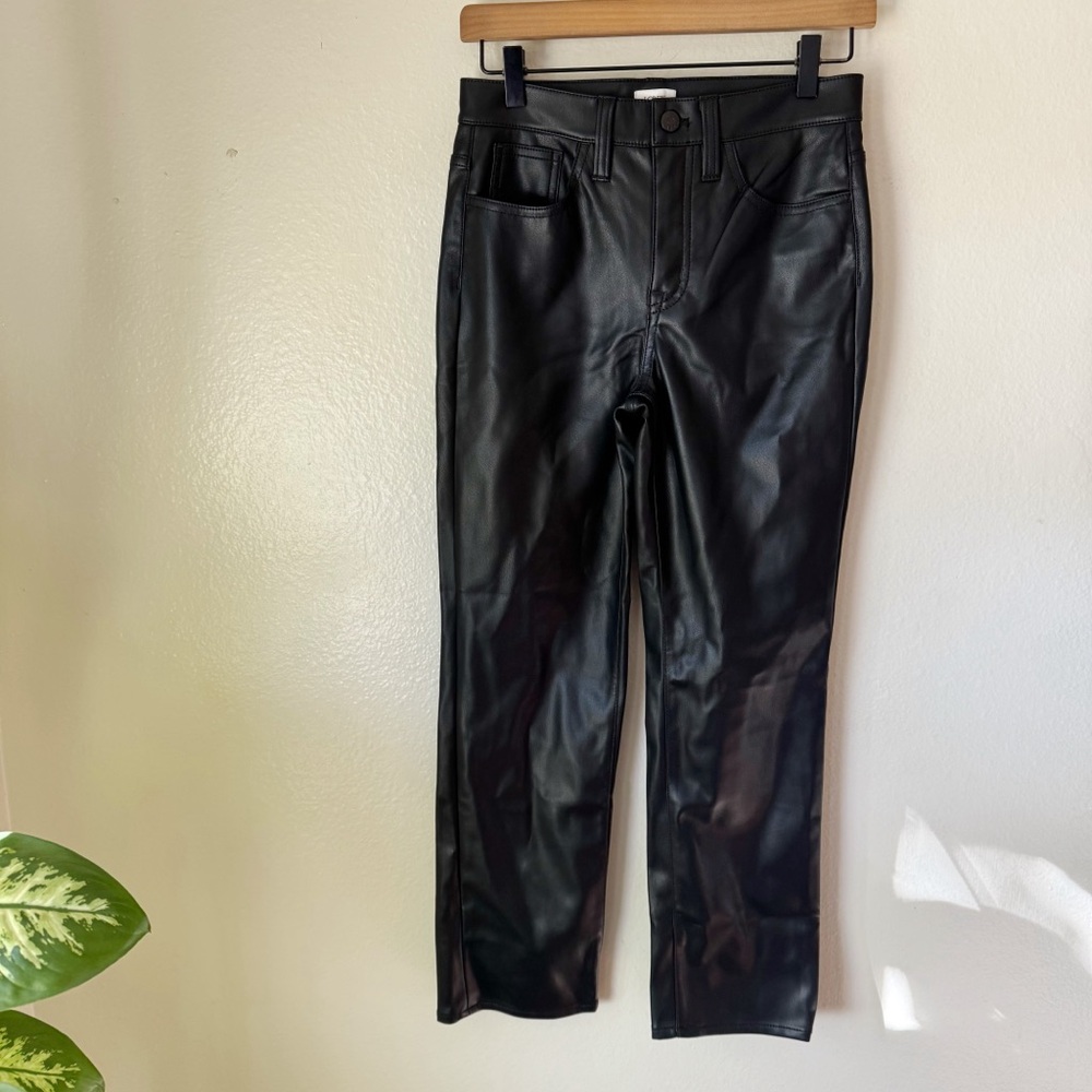 J Crew | Straight Vegan Leather Pants